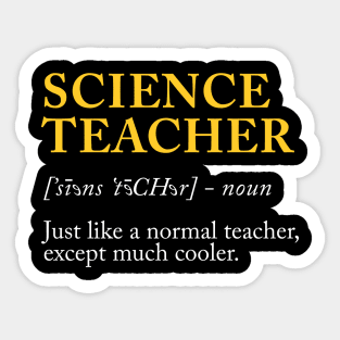 Science teacher definition Sticker